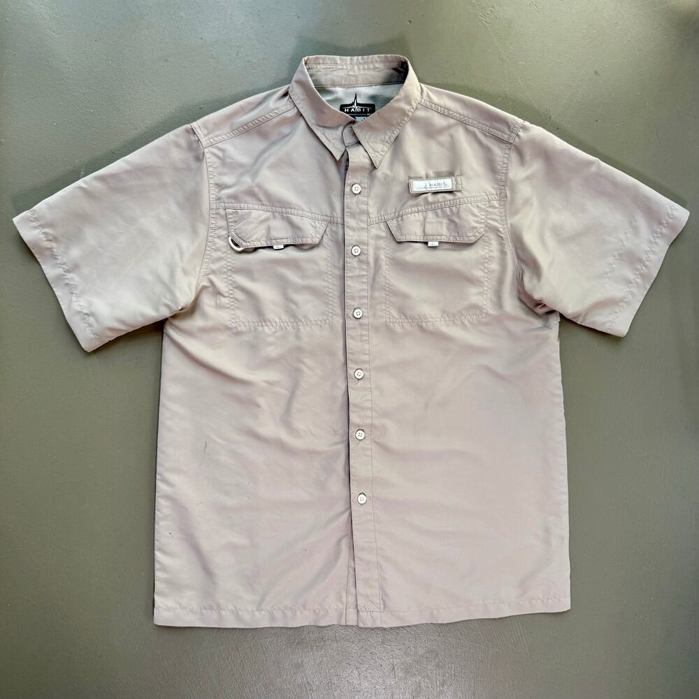 Habit Men’s MEDIUM UPF 40+ Fishing Shirt Short Sleeve Outdoor Hiking